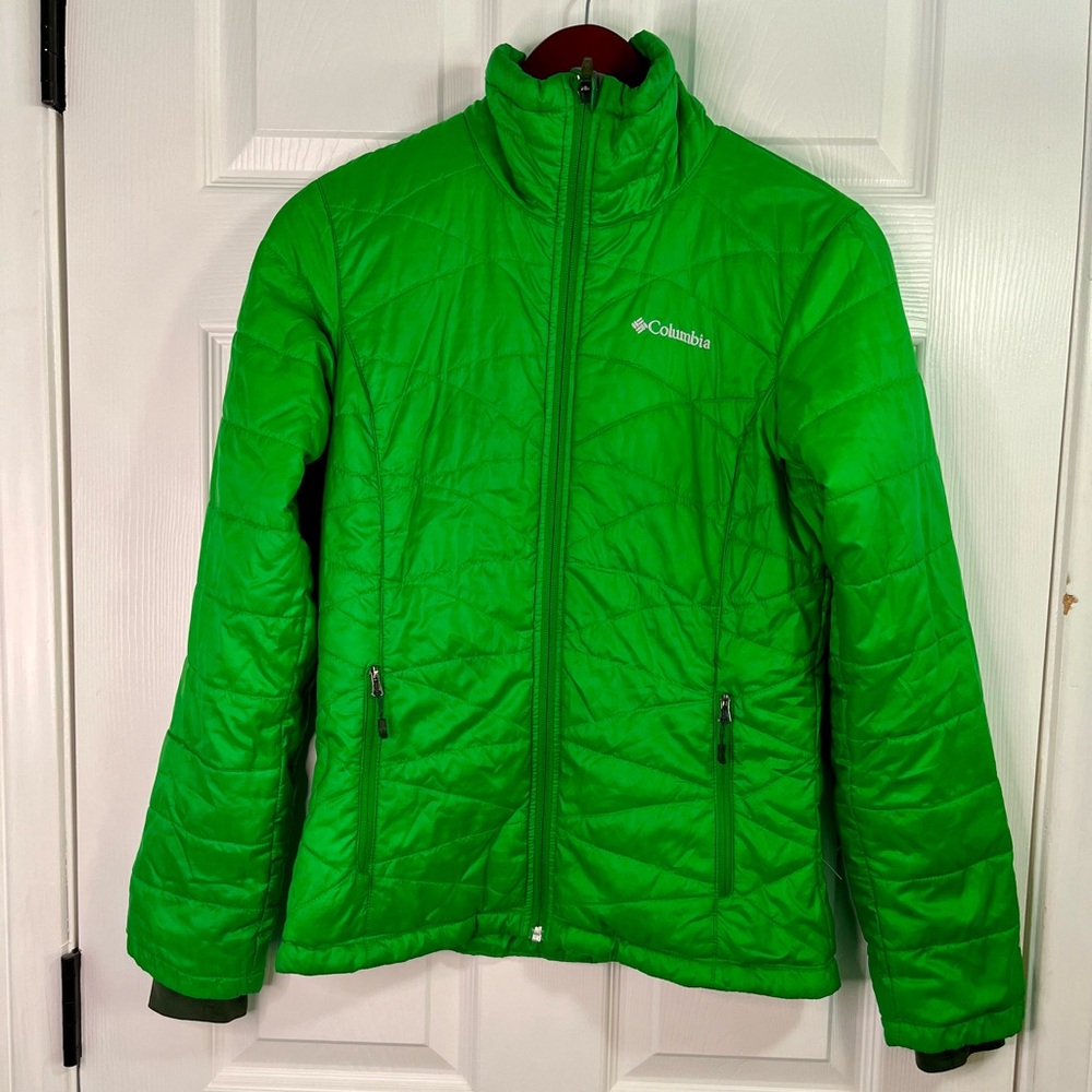 Columbia green puffy jacket